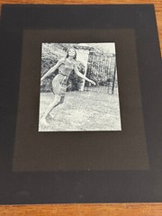 Vintage 1960s Wingate Paine Photogravure Lady In The Rain 11 x 14″
