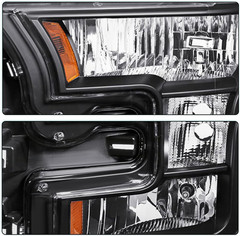 Headlight Assembly Set for 15 16 17 Ford F150 Driver & Passenger Side Black Hous
