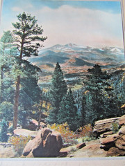 Antique Hand-Tinted Photograph by H. L. STANDLEY: «Longs Peak from Gem Lake Crat