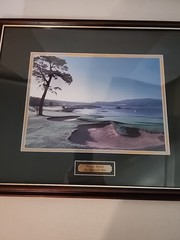 PEBBLE BEACH The Eighteenth Hole. Professionally Framed Picture. 17 & 1/2 X 22
