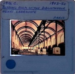 Vintage Art History Slide Photo 19th C Reading Room Henri Labrouste Paris