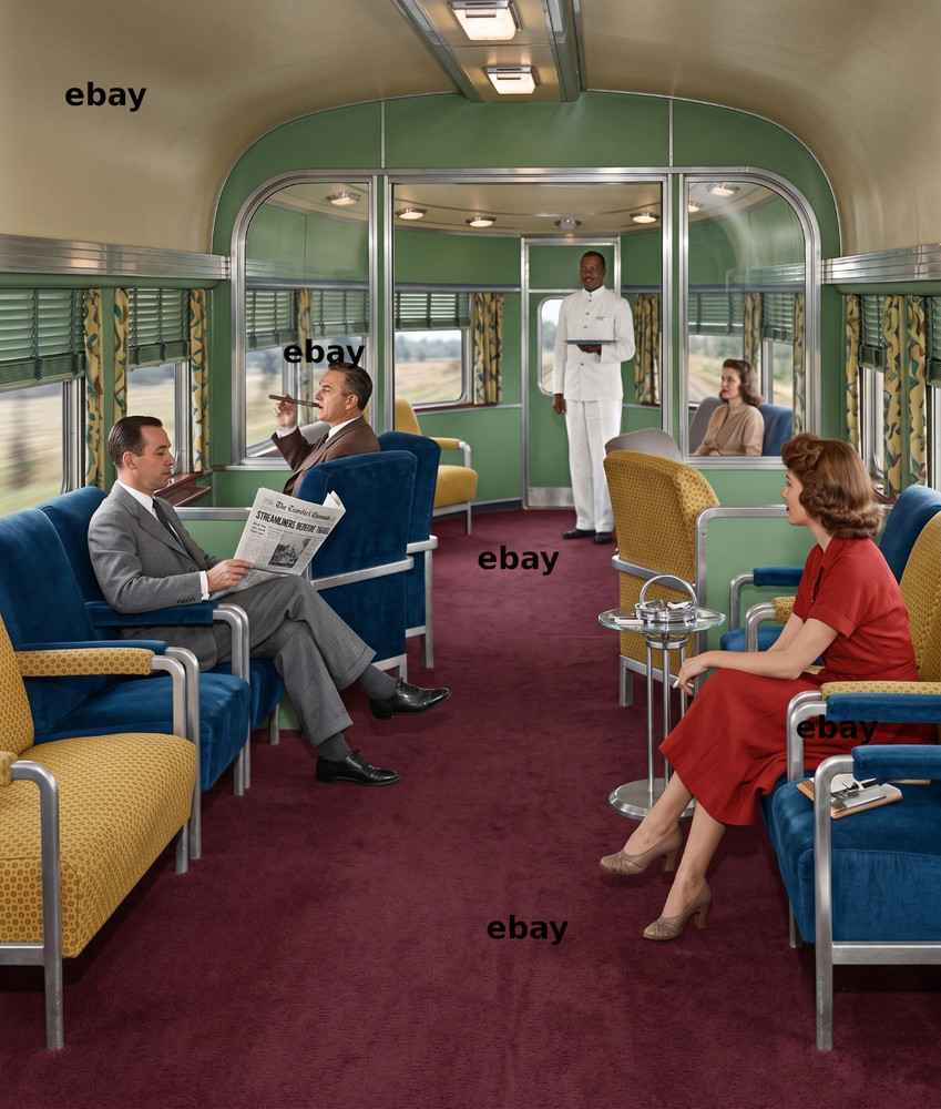 Photo Art Print Tavern-Lounge-Observation Car on the New Southern Belle in 1948