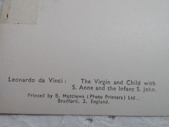 VTG RPPC LEONARDO DA VINCI THE VIRGIN & CHILD S. ANNE & INFANT S. JOHN POSTCARD
