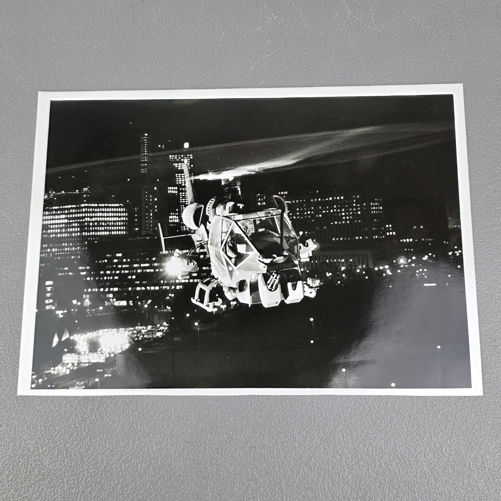 Blue Thunder Movie Still Photo 1983 Helicopter Night Cityscape Black & White