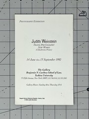 Judith Weinstein Art Show Announcement Card 1992 – Travel Photography Venice