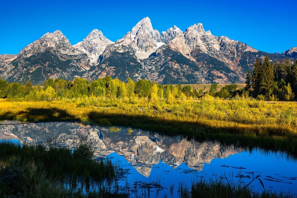 Grand Teton Photography Print: Wyoming Rocky Mountains Autumn Landscape Picture