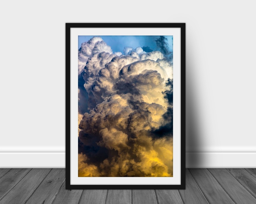 Thunderstorm cloud photography print colorful sunset picture storm wall art