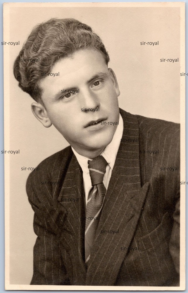 Jungmann Walter 1953 with love poem on the back-RPPC-photo postcard 9x14cm