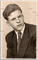 Jungmann Walter 1953 with love poem on the back-RPPC-photo postcard 9x14cm