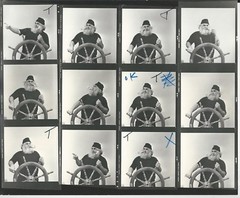 Hendrickson Contact Sheet & Negatives Sea Captain Ships Wheel Meerschaum Pipe