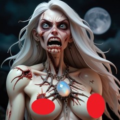 Undead Goth Zombie Horror Girl Fantasy 5×7 Photograph Print (ZOMB6a)