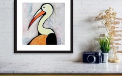 Pelican Portrait 5 12″x12″ Fine Art Print, Bird Art