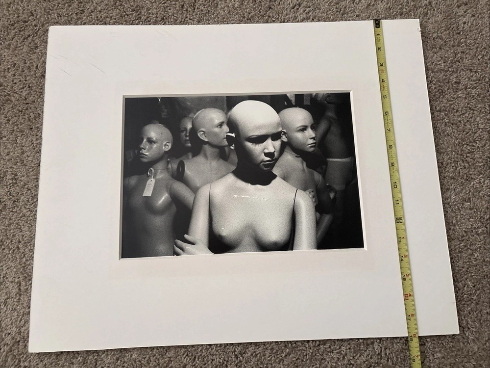 MANNEQUIN PHOTO Art Matted W Matte 22 X 18 Black And White Unknown Artist