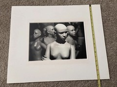 MANNEQUIN PHOTO Art Matted W Matte 22 X 18 Black And White Unknown Artist