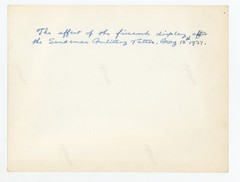 Sandeman Military Tattoo Fireworks Display Photo 1937