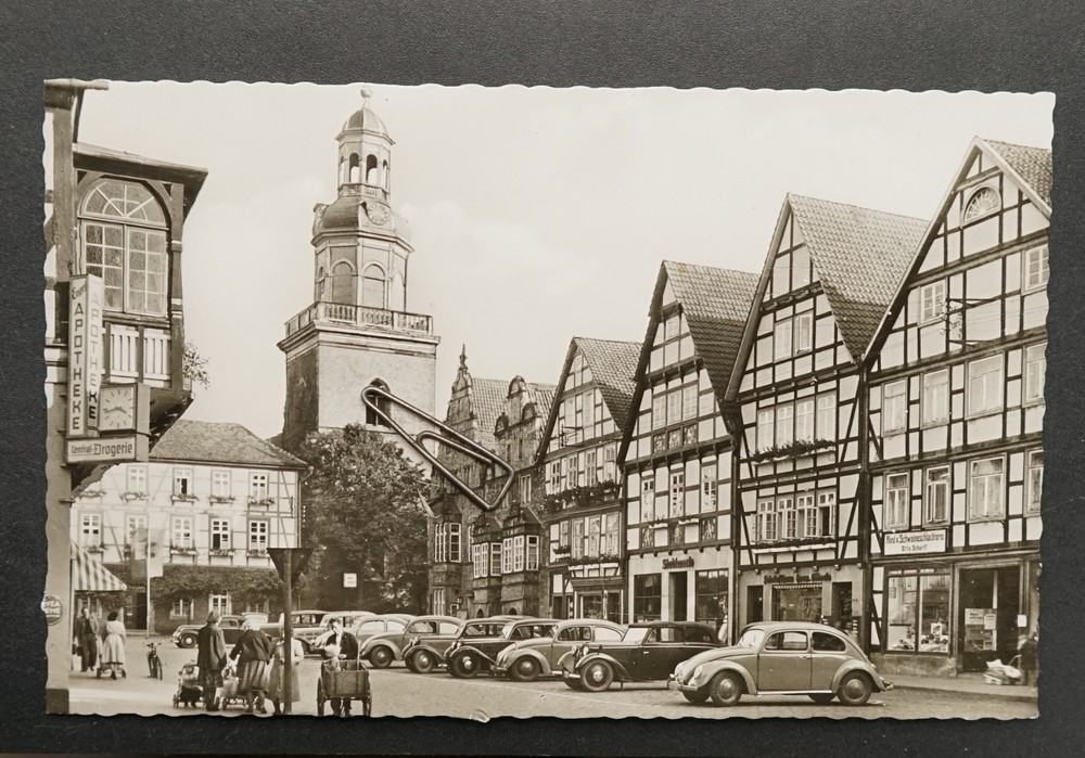 Photo Postcard Vintage Rinteln Car Advertising Business Passenger Car Vehicle Drugstore Sign Postcard