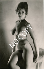 Photo pretty young woman nude art photographer unique around 1960 X177