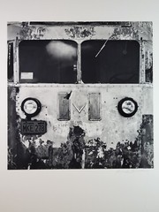 Richard Garrod, silver gelatin, black and white photograph, Old Bus, Mariposa Co
