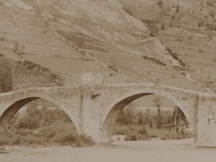 Antique Original Sepia Print Sainte Enimie sur le Tarn, Lozère c.1900 13×17
