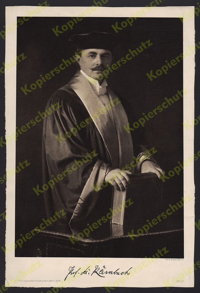 or. Photo Emil Bieber portrait Prof. Dr. Kärnbach veterinary academic Berlin 1905