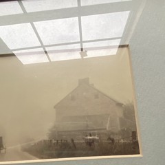 Bill Coleman Amish Framed Photograph Rural House Horse-Drawn Carriage Sepia PA