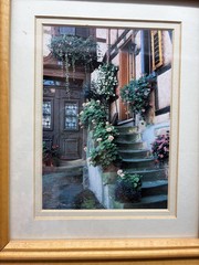 Scanlan Photo In Wood Matted Framed «Steps in Time» in Alsace, France