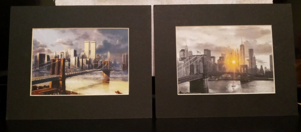 New York City, Before and After 10″ x 8″ Carboard Framed Prints! History…