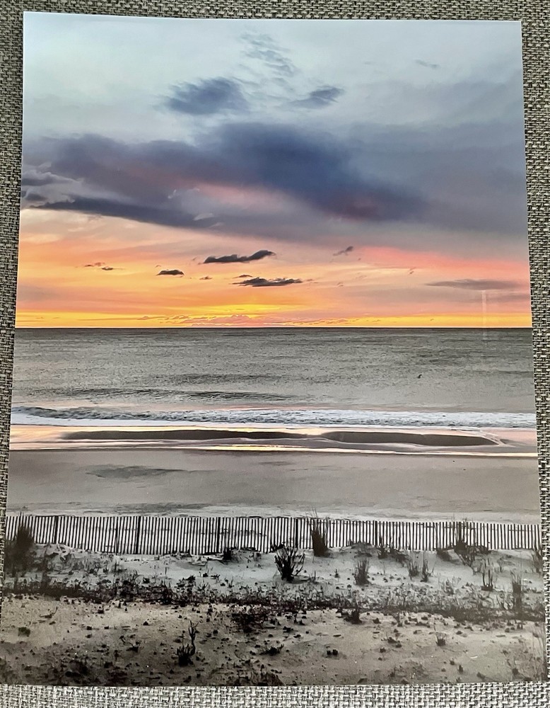Bethany Beach Sunrise Photo Print 11 X 14 Blues And Yellow