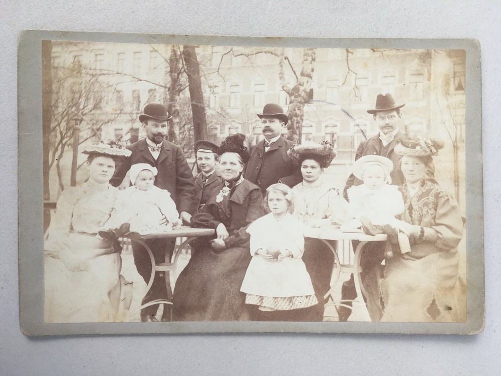 Plattenkamera Foto Original Alte Foto um 1900 16.5 x11 cm eine Familie