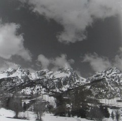 DAVID McINTYRE Signed Photograph of a Snowy Mountain Landscape 1993