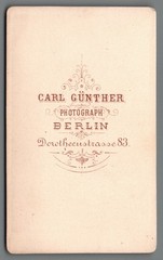 Early CdV Photo Girl Child Portrait Berlin Carl Günther (C2194)