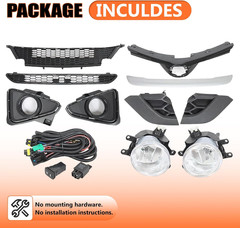 JX RACING Bumper Grille Kit Compatible with Toyota RAV4 SE 2016 2017 2018 Front