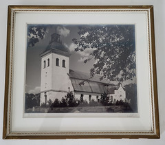 Fjaras Church Kyrkby Sweden Framed 1948 Original Photograph art work signed rare