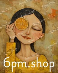 Whimsical Woman Digital Art | Instant Download | Painting for Wallpaper or Print