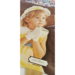 Vintage «Sunday Morning» Church Hand Fan, Card Stock & Wood