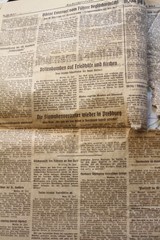 Photo Convoy WWII Paper Print Soldiers Military Paper 1940 Broken Document BG