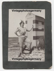 G1866 Photo CDV KBA 1897 Netherlands Ostend Belgium Woman Bathing Fashion Swimsuit