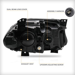 Headlight Assembly Fits for Dodge Charger 2015-2020(Not for Xenon Models), LED H