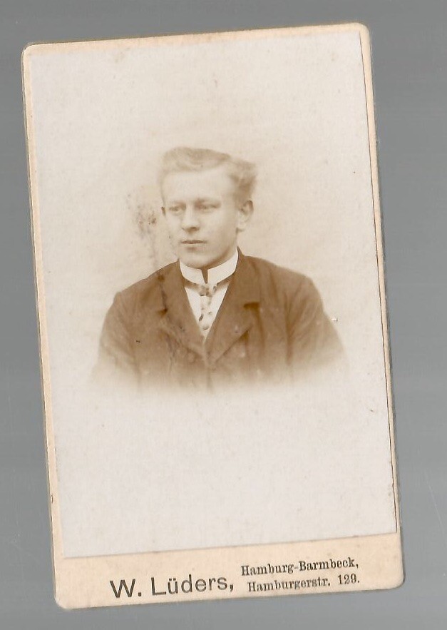14466 – CDV * Herrenporträt * Hamburg 1910