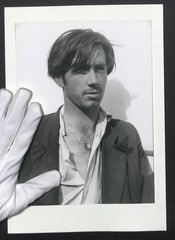 7 Photographs Circus Workers, Travelling People in Portrait, Leather Coat, in the