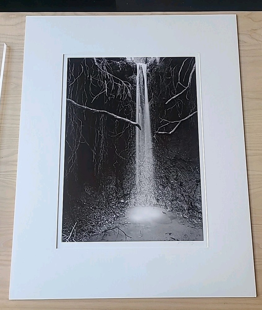 John Wimberley, Waterfall Palo Alto 1982 13 by 18.5 Inches Vintage Print