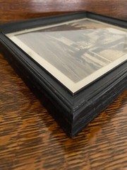 Vintage Wood Framed Hand-Tinted Early Photo Mission San Gabriel, Calif.