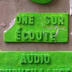 Paris Street Art Green Ear, Lithography Print on Board, Photograph 16″ x 20″