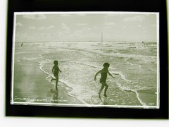 Nude Egg Cuxhaven Beach Nude Orig. postcard negative motif hist. Glass Negative
