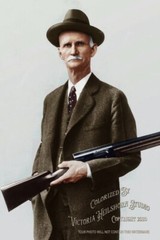New Colorized Photo: John Moses Browning, Gun and Firearms Designer – 6 Sizes!