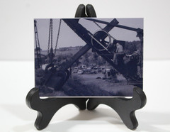 ACEO Photo of Vintage Steam Shovel/w Worker Limited Print Photography
