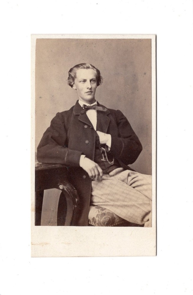 Joh. Jaeger CDV Photo Man Portrait / Fine Young Man – Stockholm 1860s