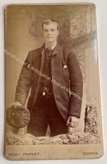 orig. CDV photo photograph man gentleman fashion picture old around 1885 M. Prophet Dundee