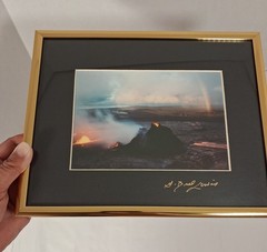 Hawaii Volcano Lava Rainbow Signed G Brad Lewis Art Photo Framed Photograph