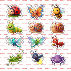 Stickers for Kids | Cute 3D Cartoon [Theme] Sticker Sheet | Digital 4k Download